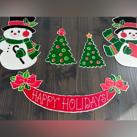 Vintage die cut snowman family 
7 pieces - Picture 5 of 9